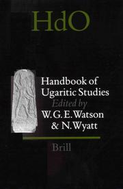 Cover of: Handbook of Ugaritic Studies (Handbook of Oriental Studies/Handbuch Der Orientalistik)