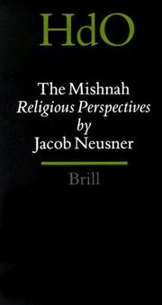Cover of: The Mishnah: Religious Perspectives (Handbook of Oriental Studies/Handbuch Der Orientalistik)