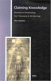 Cover of: Claiming Knowledge: Strategies of Epistemology from Theosophy to the New Age (Studies in the History of Religions)