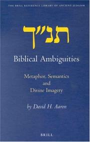 Cover of: Biblical Ambiguities: Metaphor, Semantics, and Divine Imagery (Brill Reference Library of Judaism)