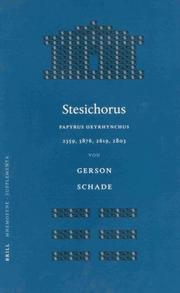 Cover of: Stesichoros: Papyrus Oxyrhyncus 2359, 3876, 2619, 2803