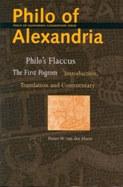 Cover of: Philo's Flaccus: The First Pogrom : Introduction, Translation, and Commentary (Philo of Alexandria Commentary Series, V. 2)
