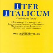 Iter Italicum by Paul Oskar Kristeller