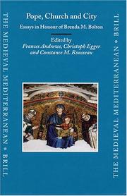 Cover of: Pope, Church And City: Essays In Honour Of Brenda M. Bolton (Medieval Mediterranean)