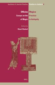 Cover of: Officina Magica: Essays on the Practice of Magic in Antiquity (Ijs Studies in Judaica, V. 4) (Ijs Studies in Judaica)