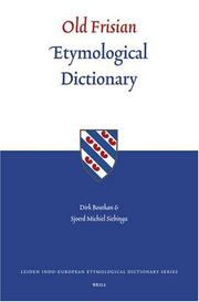 Old Frisian etymological dictionary by Dirk Boutkan