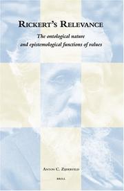 Cover of: Rickert's Relevance: The Ontological Nature And Epistemological Functions of Values