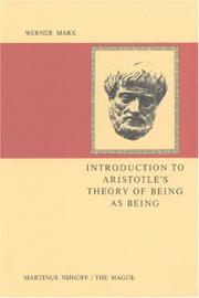 Cover of: Introduction to Aristotle's theory of being as being