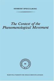 The context of the phenomenological movement