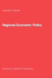 Regional economic policy : measurement of its effect