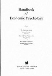 Cover of: Handbook of economic psychology