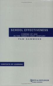 School effectiveness : coming of age in the twenty-first century