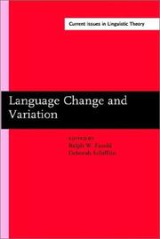 Cover of: Language change and variation