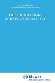 Cover of: The foundations of expected utility