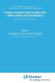 Energy conservation in industry _ applications and techniques : proceedings of the contractors' meetings held in Brussels on 10 May, 17 June, 1, 7 and 22 October 1982