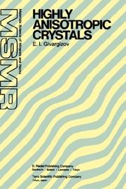 Cover of: Highly anisotropic crystals