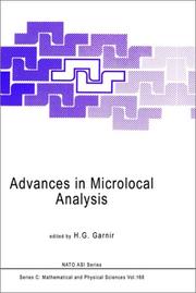 Advances in microlocal analysis