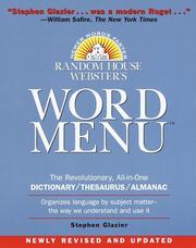 Cover of: Random House Webster's word menu
