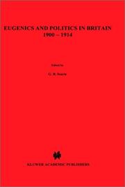 Cover of: Eugenics and politics in Britain, 1900-1914