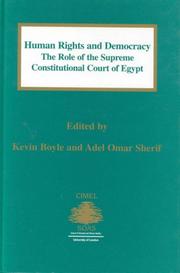 Human rights and democracy : the role of the Supreme Constitutional Court of Egypt