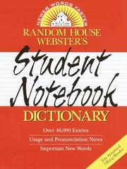 Cover of: Random House Webster's Student Notebook Dictionary
