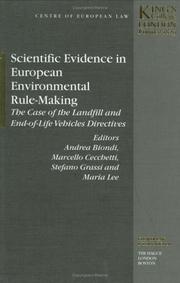 Scientific evidence in European environmental rule-making : the case of the landfill and end-of-life vehicles directives