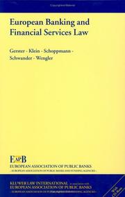 Cover of: European banking and financial services law |