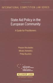 State aid policy in the European Community : a guide for practitioners