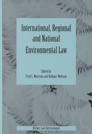 Cover of: International, regional, and national environmental law