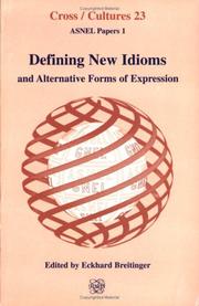 Cover of: Defining New Idioms And Alternative Forms Of Expression.