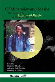 Cover of: Of Minstrelsy and Masks: The Legacy of Ezenwa-Ohaeto in Nigerian Writing (Matatu 33) (Matatu)