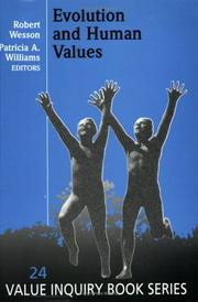 Cover of: Evolution And Human Values (Value Inquiry Book Series 24)
