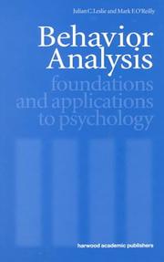 Cover of: Behavior Analysis: Foundations and Applications to Psychology