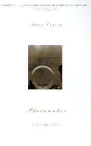 Cover of: Plainwater by Anne Carson