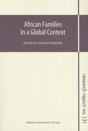 Cover of: African families in a global context
