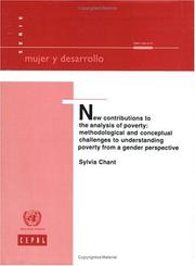 Cover of: New Contributions to the Analysis of Poverty: Methodological and Conceptual Challenges to Understanding Poverty from a Gender Perspective