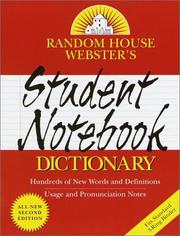 Cover of: Random House Webster's Student Notebook Dictionary by Random House