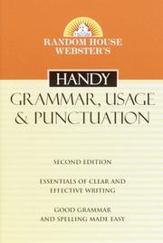 Cover of: Random House Webster's Handy Grammar, Usage, and Punctuation, 2nd. Ed. (Handy Reference Series)