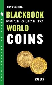 Cover of: The Official Blackbook Price Guide to World Coins 2007