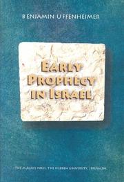 Cover of: Early prophecy in Israel