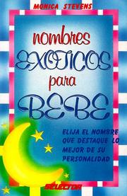 Cover of: Nombres exóticos para bebé