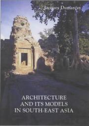 Cover of: Architecture and its models in South-East Asia