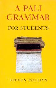 Cover of: A Pali Grammar for Students