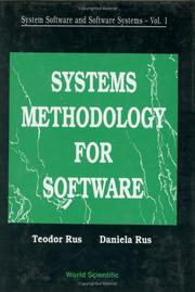 Cover of: Systems methodology for software