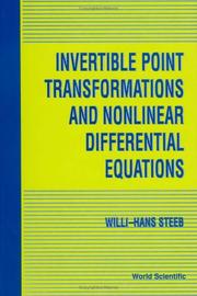 Cover of: Invertible point transformations and nonlinear differential equations