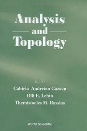 Cover of: Analysis and topology: a volume dedicated to the memory of S. Stoilow