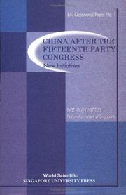 Cover of: China after the Fifteenth Party Congress: new initiatives