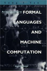 Cover of: An Introduction to Formal Languages and Machine Computation