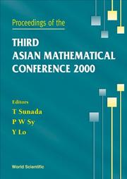 Cover of: Proceedings of the Third Asian Mathematical Conference 2000 | Asian Mathematical Conference (3rd 2000 Diliman, Philippines)