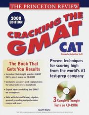 Cover of: Princeton Review: Cracking the GMAT CAT with Sample Tests on CD-ROM, 2000 Edition (Cracking the Gmat Cat 2000)